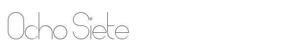 Ocho Siete font