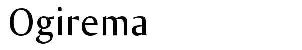 Ogirema font preview