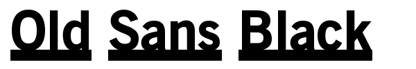 Old Sans Black font preview