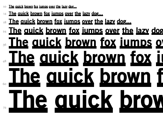 Old Sans Black font waterfall