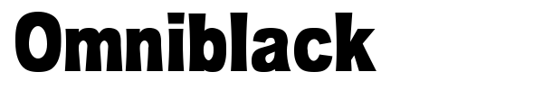 Omniblack font preview