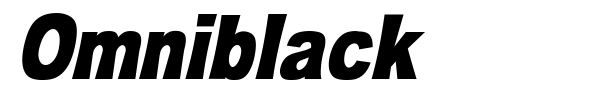 Omniblack font preview