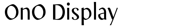 OnO Display font