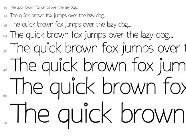 Osgood Sans font waterfall