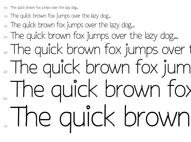 Osgood Sans font waterfall