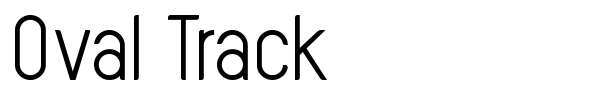 Oval Track font