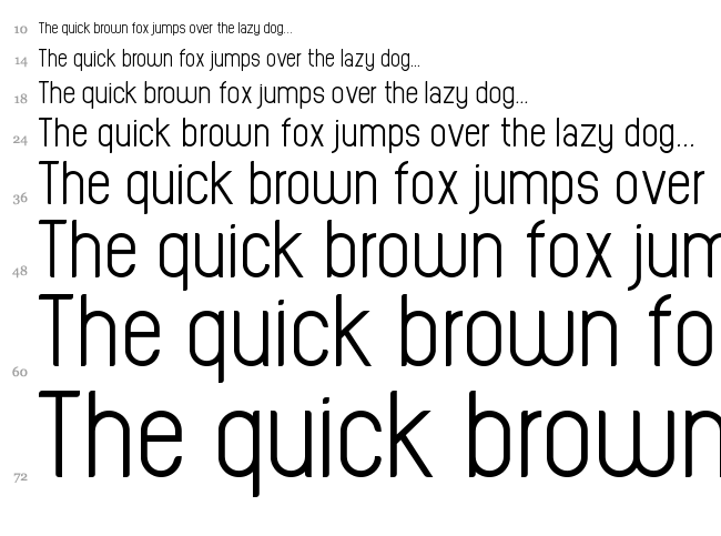 Oval Track font waterfall