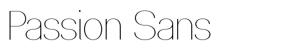 Passion Sans font preview