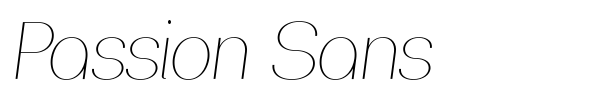 Passion Sans font preview