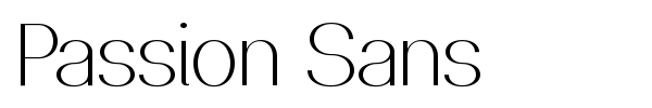 Passion Sans font preview