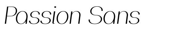 Passion Sans font preview