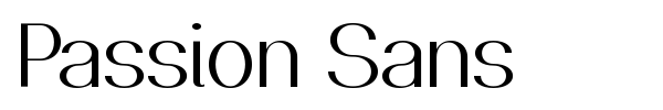 Passion Sans font preview