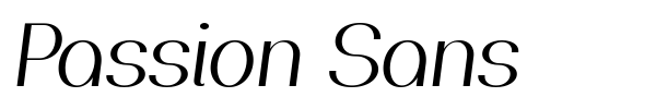 Passion Sans font preview