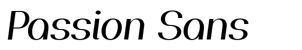 Passion Sans font preview
