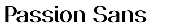 Passion Sans font preview