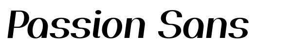 Passion Sans font preview
