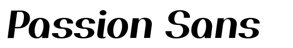 Passion Sans font preview