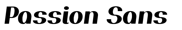 Passion Sans font preview
