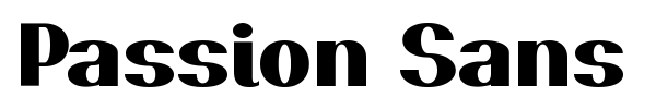 Passion Sans font preview