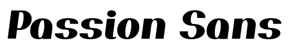 Passion Sans font preview