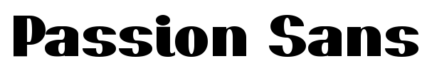 Passion Sans font preview