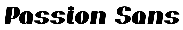 Passion Sans font preview