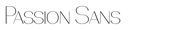 Passion Sans font preview