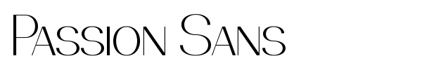 Passion Sans font preview