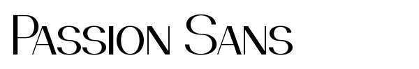 Passion Sans font preview
