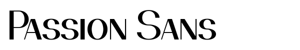 Passion Sans font preview