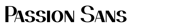 Passion Sans font preview