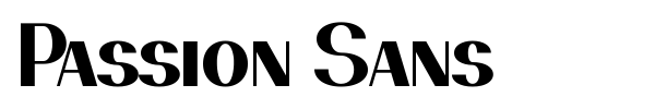 Passion Sans font preview