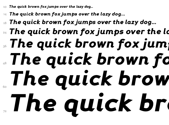 Perspective Sans font waterfall