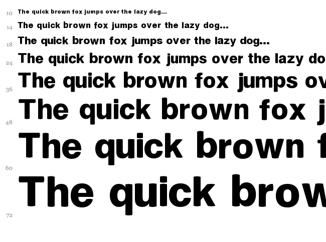 PLZ font waterfall