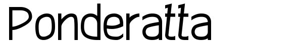 Ponderatta font