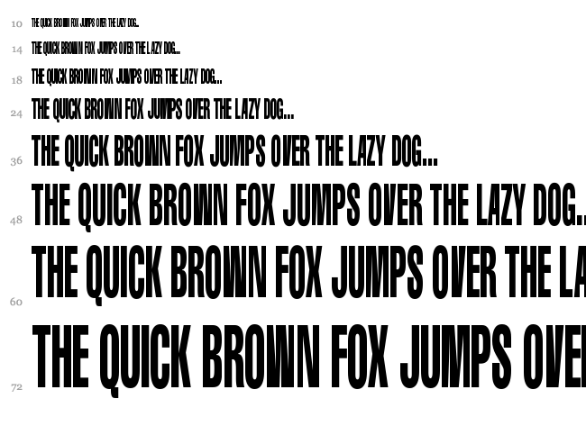 Portishead Dummy font waterfall