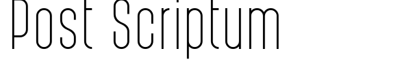 Post Scriptum font