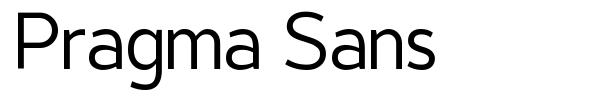 Pragma Sans font