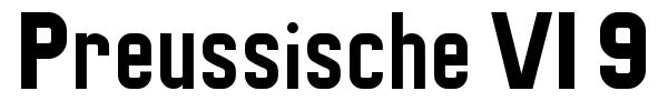 Preussische VI 9 font preview