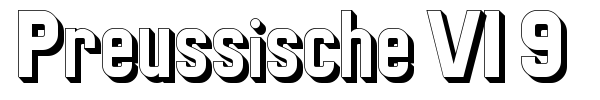 Preussische VI 9 font preview