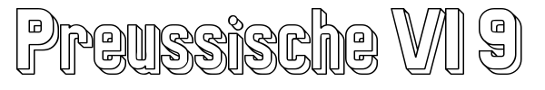 Preussische VI 9 font preview