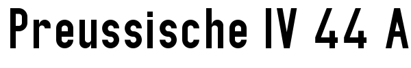 Preussische IV 44 Ausgabe 3 font