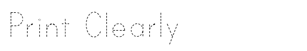 Print Clearly font