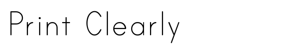 Print Clearly font preview