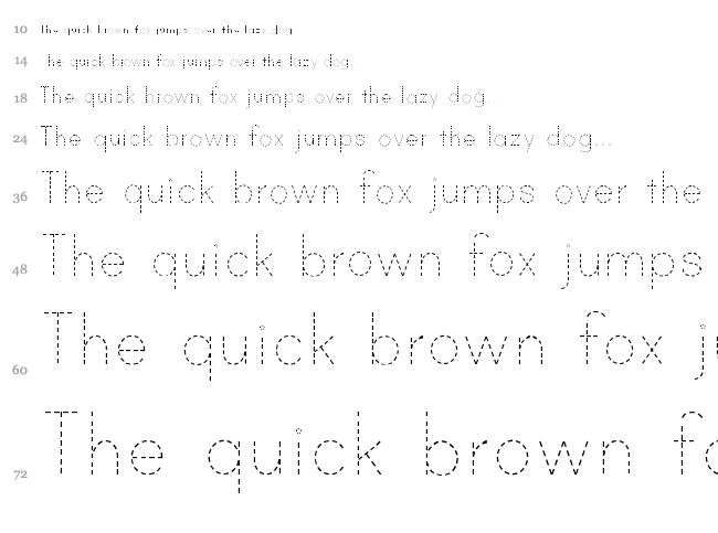 Print Clearly font waterfall