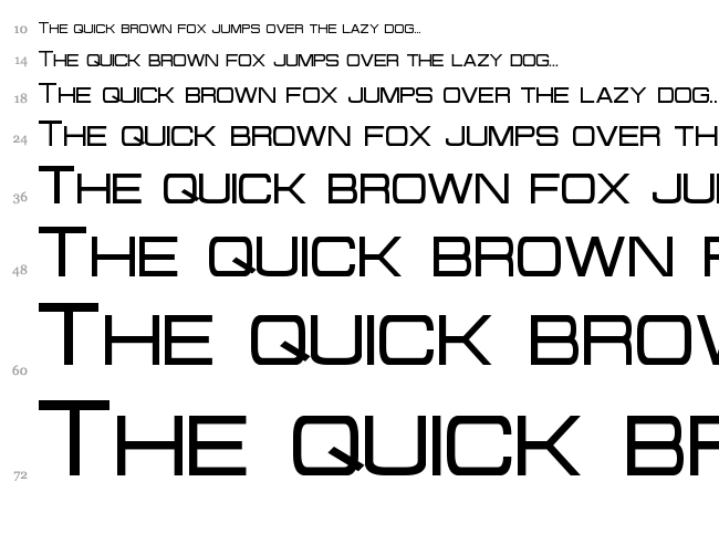 Probert font waterfall