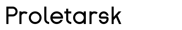 Proletarsk font preview