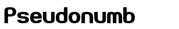 Pseudonumb font