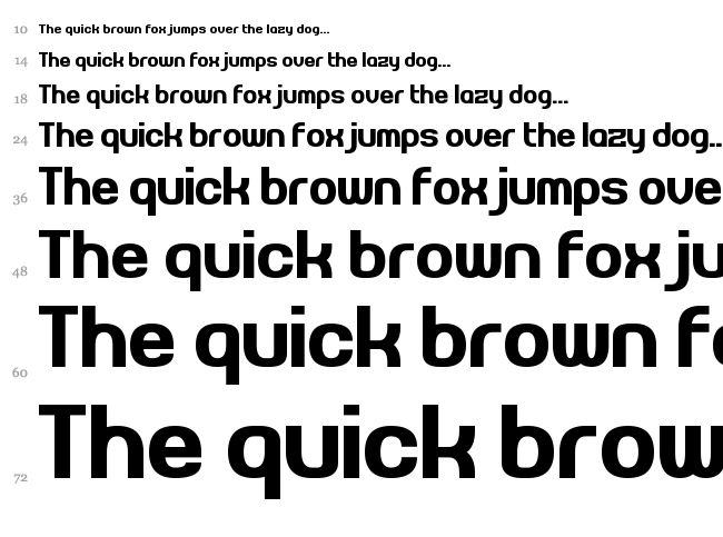 Pseudonumb font waterfall