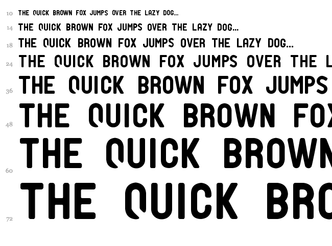 PTF Nordic font waterfall